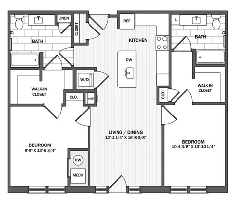 A black and white image of a floor plan for a house.